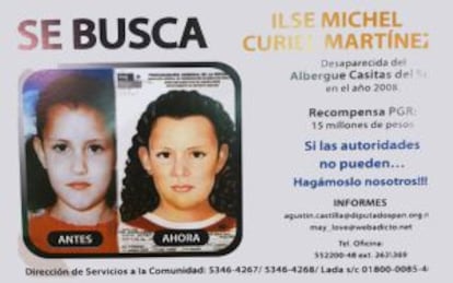 Cartel de búsqueda de la niña Ilse Michel.