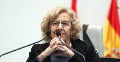 La alcaldesa de Madrid Manuela Carmena. 