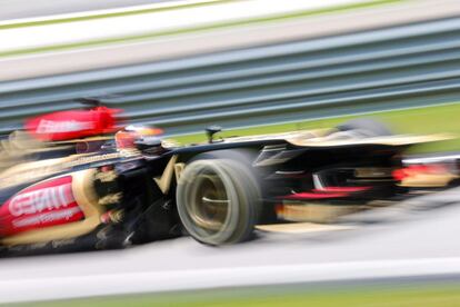 Raikkonen, durante la carrera de Sepang.