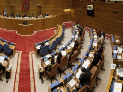Vista del hemiciclo del Parlamento de Galicia.