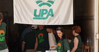 Protesta de agricultores de UPA.