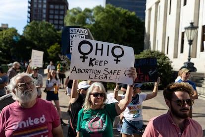 A protest in defense of abortion in Ohio, in June 2022.