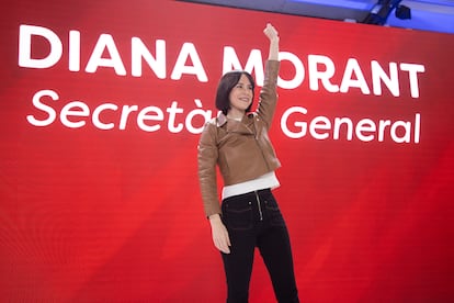 Diana Morant, en un momento del congreso del PSPV-PSOE celebrado este fin de semana que la proclamó secretaria general. 