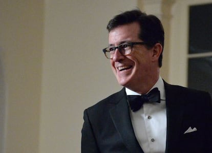 Stephen Colbert durante una cena en la Casa Blanca.