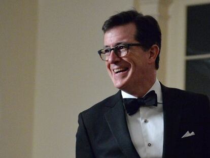 Stephen Colbert durante una cena en la Casa Blanca. 