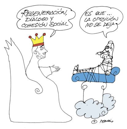 Publicada el 24 de enero de 2016 en relación a las reuniones del rey Felipe VI con los líderes políticos para formar Gobierno, tras las elecciones legislativas del 20 de diciembre de 2015.