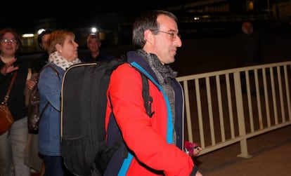 El exjefe de ETA, David Pla, a su salida de la cárcel de Soto del Real (Madrid).
