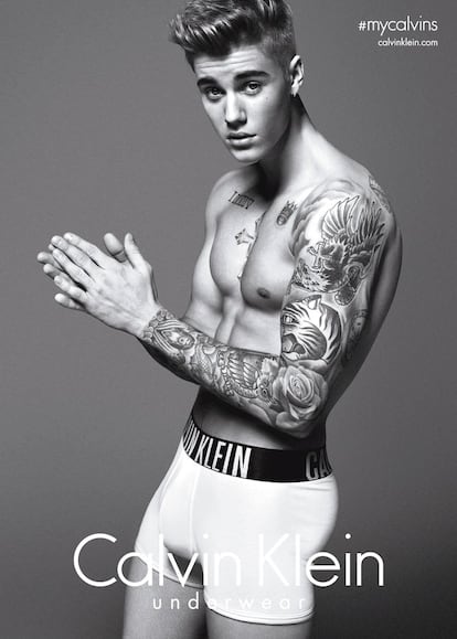 Justin Bieber, en calzoncillos fue la imagen elegida por Calvin Klein para anunciar su nueva campaña publicitaria.