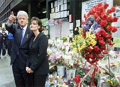 Bill Clinton y Cherie Blair, durante la visita de esta última a Nueva York.