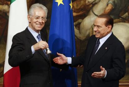 Monti y Berlusconi, hoy en Roma.