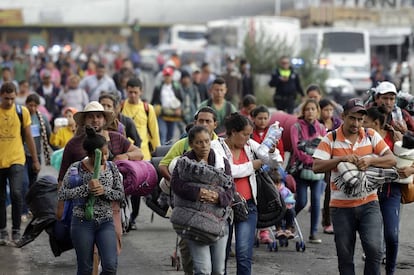 Caravana migrante: unos 150 migrantes llegan al estado Puebla. 