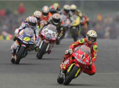 Jorge Lorenzo,  al frente de la carrera.