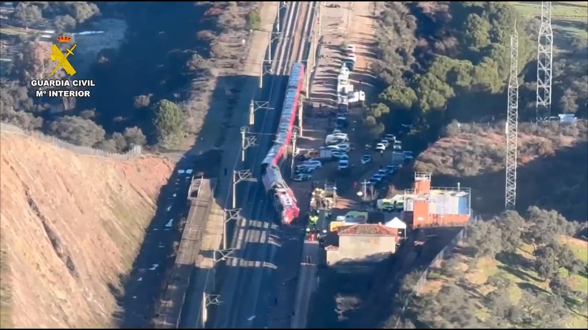 Las imágenes aéreas del accidente de tren en Adamuz, Córdoba