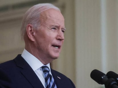 El presidente de EE UU, Joe Biden, este jueves, en Washington. 