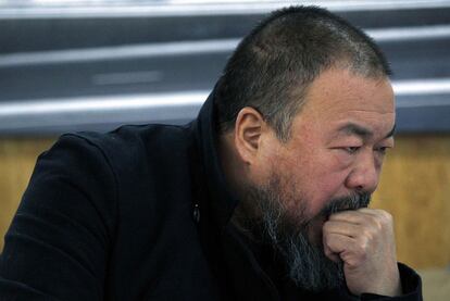 Ai Weiwei, en su estudio en Pekín, el pasado 15 de noviembre.