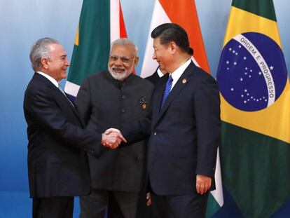 L&iacute;deres dos BRICS