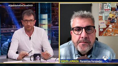 Pablo Motos y Florentino Fernández, en 'El hormiguero'.