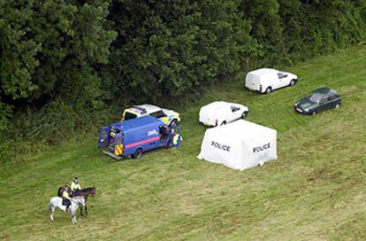 Vista aérea del lugar en el que fue hallado el cadáver de David Kelly, en el condado de Oxfordshire.