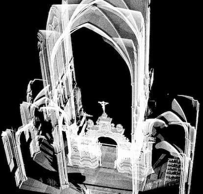 Escaneado del trascoro de la catedral de León.