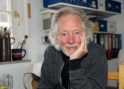 Klaus Voormann, in his studio in Tutzing, Bavaria, in June of 2016. 