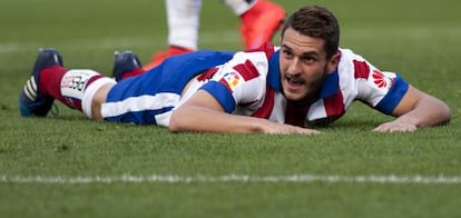 Koke, el sábado en La Rosaleda.