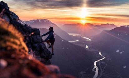 Kilian Jornet, en un entrenament a Noruega.