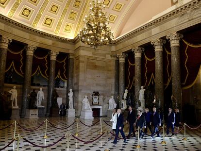 El Salón de las Estatuas en el Capitolio de Estados Unidos.