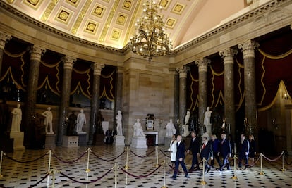 El Salón de las Estatuas en el Capitolio de Estados Unidos.