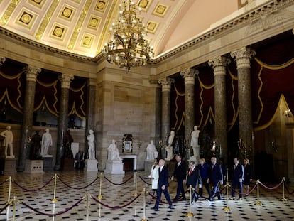 El Salón de las Estatuas en el Capitolio de Estados Unidos.