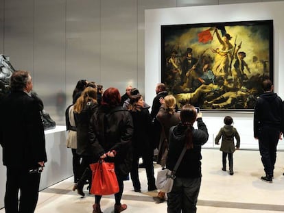 'La libertad guiando al pueblo', de Delacroix, en el Louvre.