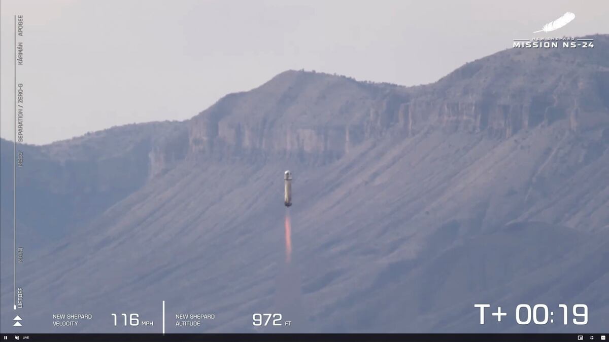 Jeff Bezos’ rocket company launches experiments in first flight since ...