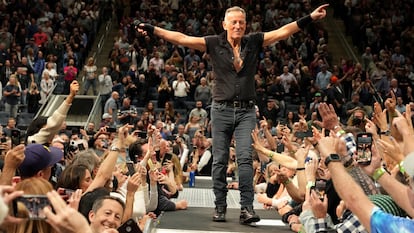 Bruce Springsteen with the E Street Band in New York on April 11.