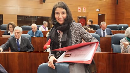 Pilar Llop, en la Asamblea de Madrid en 2020.