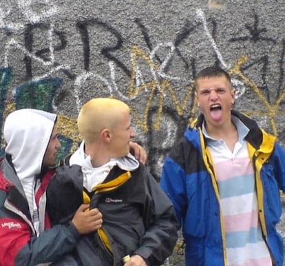 Graeme Armstrong (right) during his gang days.