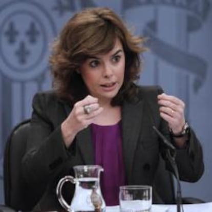 La vicepresidenta del Gobierno, Soraya Sáenz de Santamaría