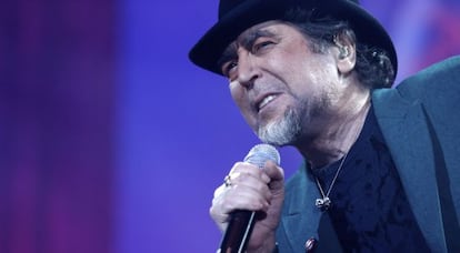 Joaquín Sabina, durante el concierto en el Barclaycard Center de Madrid.