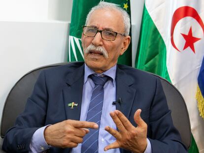 Brahim Gali,  secretario general del Frente Polisario y presidente de la República Árabe Saharaui Democrática, en noviembre de 2021 en Bruselas.