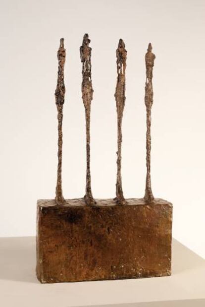 La obra 'Cuatro mujeres sobre una base' (1950), de Alberto Giacometti, conservada en el Museo de Arte Moderno de Río de Janeiro.