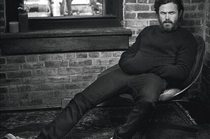 Casey Affleck na entrevista.