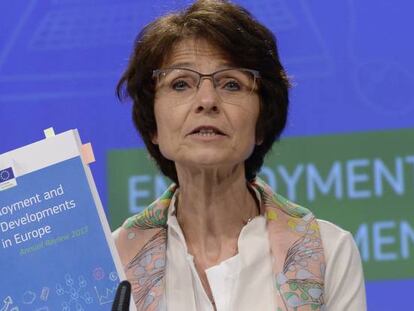 Marianne Thyssen, comisaria europea de Empleo.