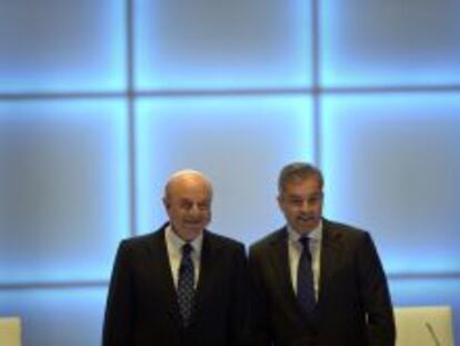 Francisco Gonz&aacute;lez junto al consejero delegado de BBVA, &Aacute;ngel Cano