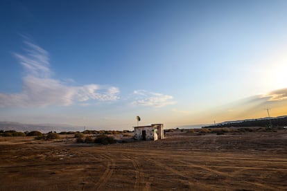 Construcciones abandonadas cerca del kibutz Kalia, asentamiento israelí en Cisjordania a orillas del mar Muerto. 