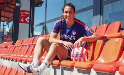 Silvia Meseguer, la semana pasada en la Ciudad Deportiva del Atlético. 