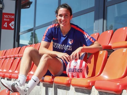 Silvia Meseguer, la semana pasada en la Ciudad Deportiva del Atlético. 