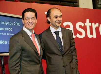Enrique Bañuelos y el ex consejero delegado de Astroc, Jon Palomero, el día de la salida a Bolsa.