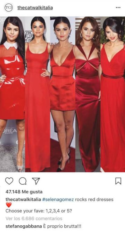 Selena Gomez y el comentario de Stefano Gabbana.