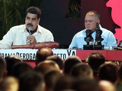 Venezuela’s President Maduro during a TV appearance this week.