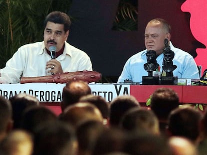 Venezuela’s President Maduro during a TV appearance this week.