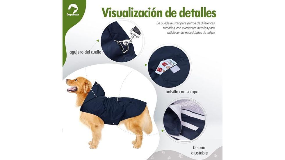 Chubasquero impermeable más vendido para perros.