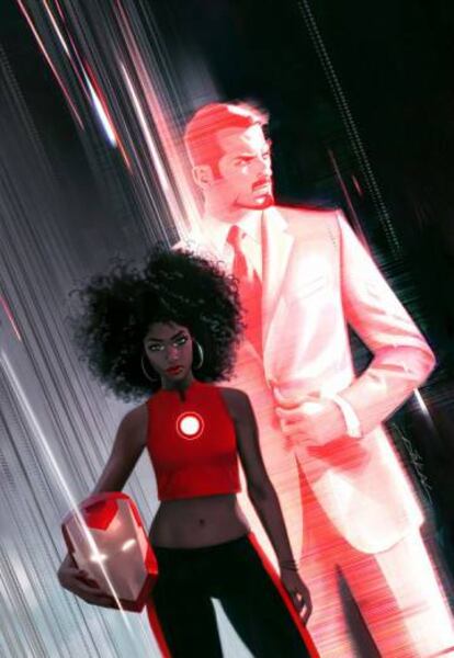 Riri Williams y Tony Stark.